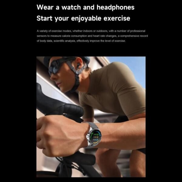 D9 1.46 inch 2 in 1 Bluetooth Earphone Smart Watch, Support Bluetooth Call / NFC / Heart Rate, D9 (Silver), D9 (Black) - Image 15