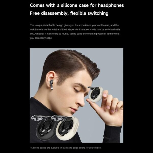 D9 1.46 inch 2 in 1 Bluetooth Earphone Smart Watch, Support Bluetooth Call / NFC / Heart Rate, D9 (Silver), D9 (Black) - Image 9