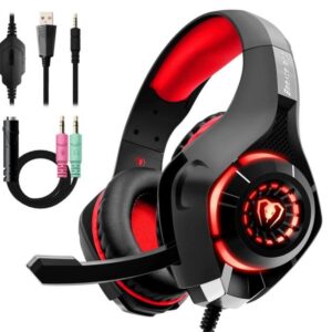 Auriculares gaming Beexcellent GM-1 con micrófono y luces LED – EuskoShop