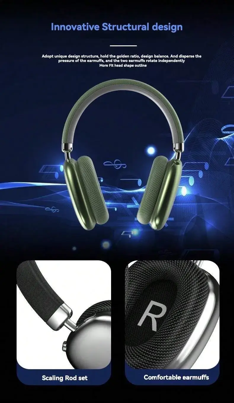 Auriculares inalámbricos Bluetooth 5.4 | Ultimate sonido Hi-Fi y batería de 12 h % Auriculares inalámbricos con chip actualizado y sonido de alta fidelidad