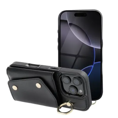 funda cartera con correa iPhone 16 Pro Función soporte para vídeos
