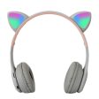 Auriculares inalámbricos Bluetooth para juegos con orejas de gato con emisión de luz LED P47M